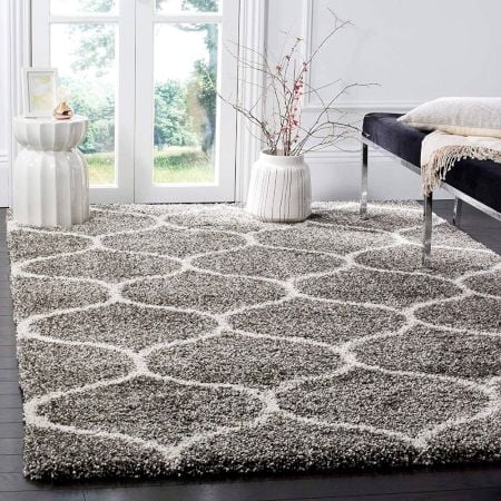 Classic Grey Shaggy Hall Rug